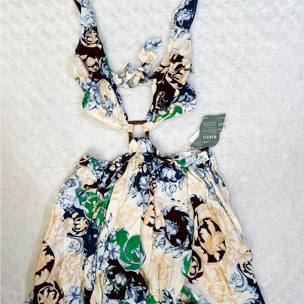 NWT- AGUA BENDITA x Revolve Gillian Cardumen Beachy Mini Dress